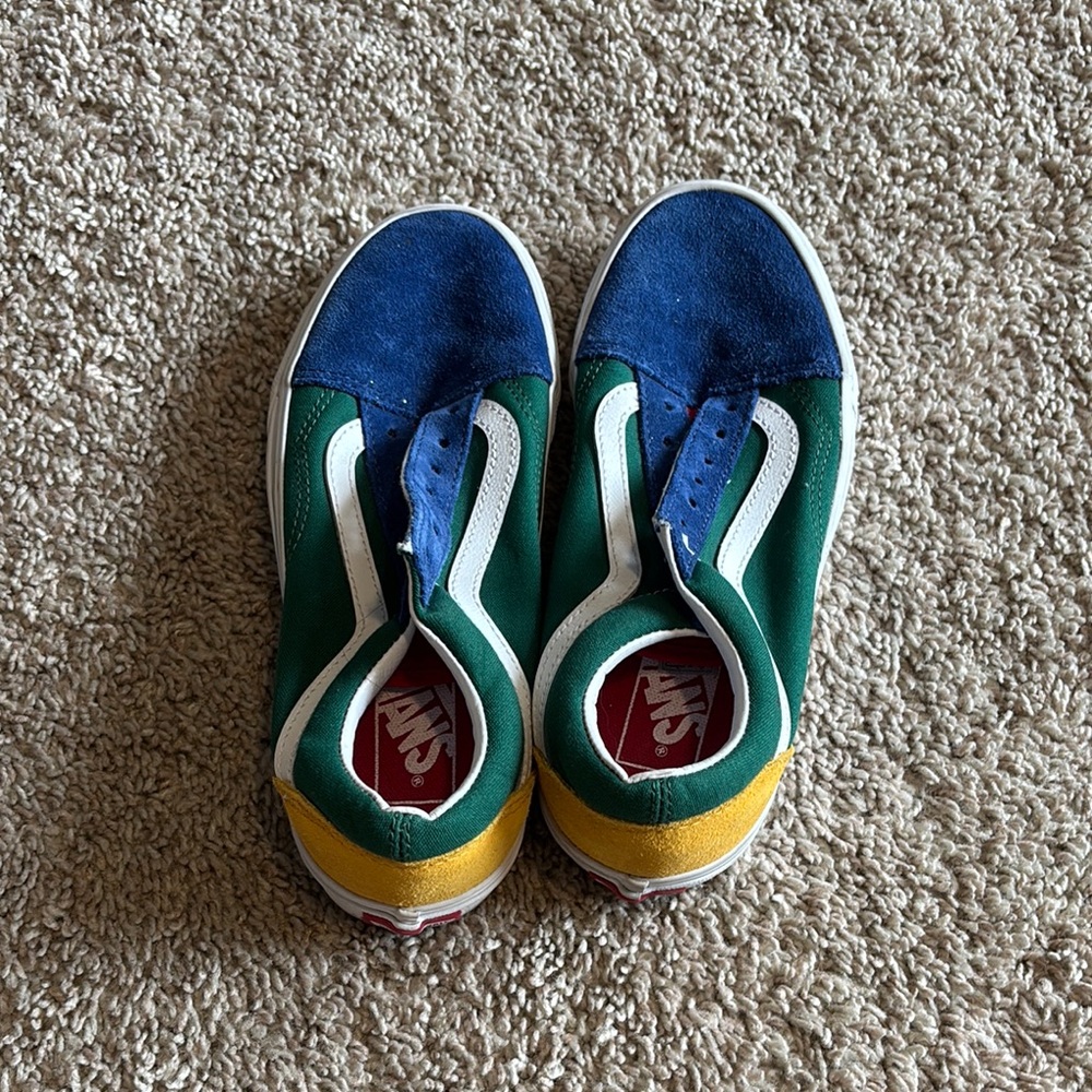 Vans Blue and Green Sneakers with Sporty Design